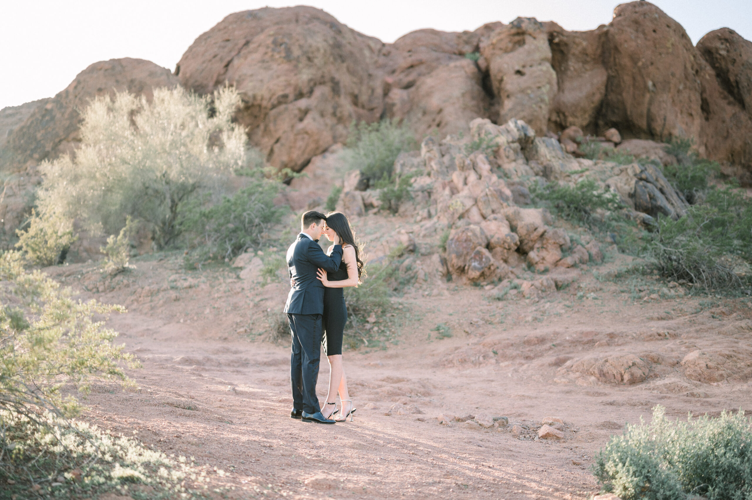 Red Rock Desert Engagement Session at Papago Park