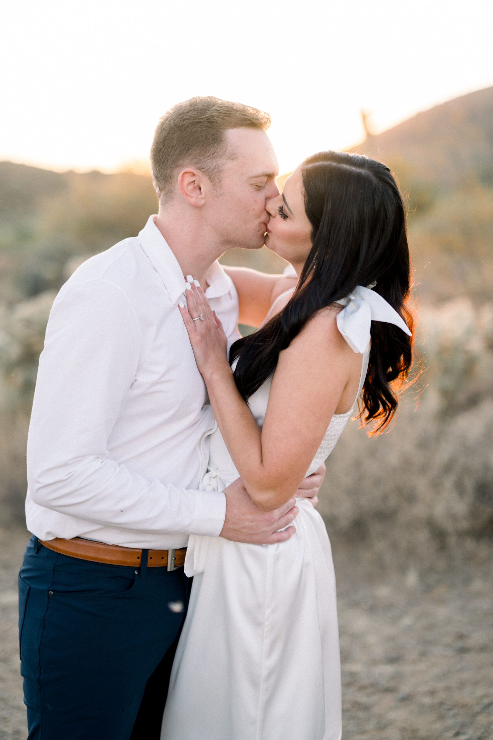 Arizona Fine Art Wedding Photographer | Arizona Golden Desert Engagement Session