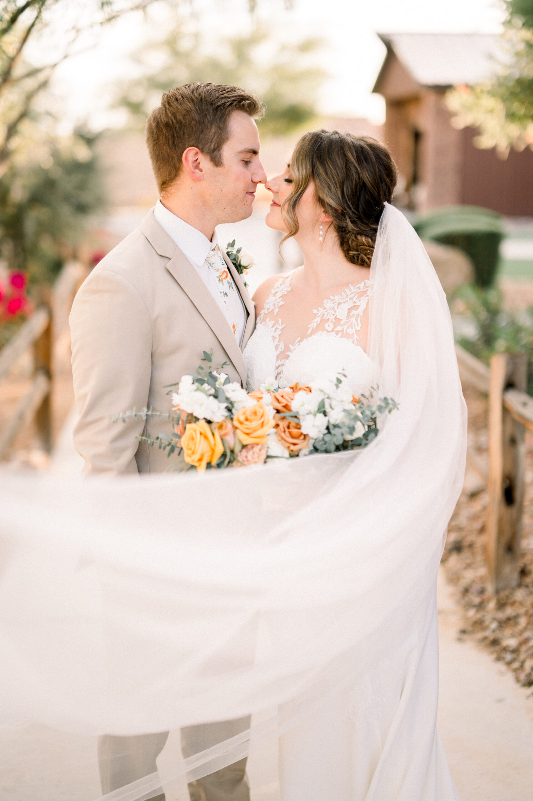Shannon + Austin's Fall Wedding at Superstition Manor was filled with hues of orange and small hints of cacti. It was a beautiful day for a Mesa wedding!